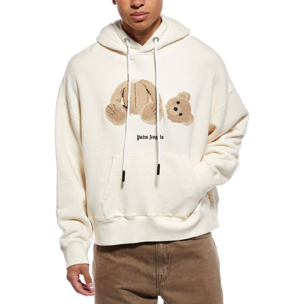 Palm Angels Mens  Hooded Sweatshirt, Blue